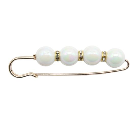 Alloy Brooch Pin Wear-Resistant Anti-Rust Elegant Imitation Stone Design Lapel Pin Sweaters Dresses Hats Bags Badge Clothes Accessories