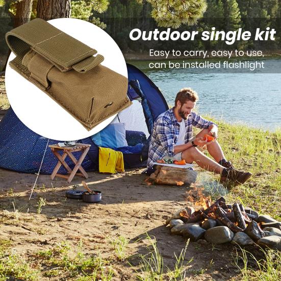 Taška na svítilnu Vodotěsná 600D nylonová tkanina MOLLE System Heavy Duty Outdoor Turistika Batoh na baterku Pouzdro na nářadí EDC