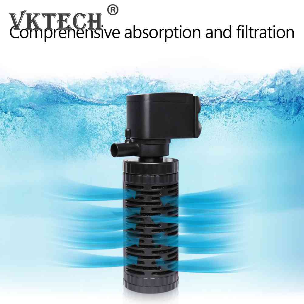 3 in 1 Silent Aeration Water Purifier Internal Pump Submersible Aquarium Filter Oxygen Submersible Water Purifier