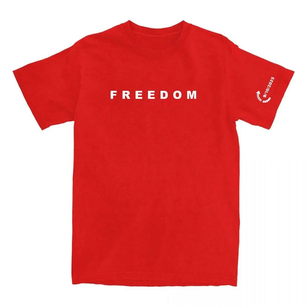 2026 Freedom Tee Moda Americana Charlie Kirk Maglietta Cotone Larga Donna_Uomo Magliette Casual Girocollo Stampa Lettere Abbigliamento Femminile