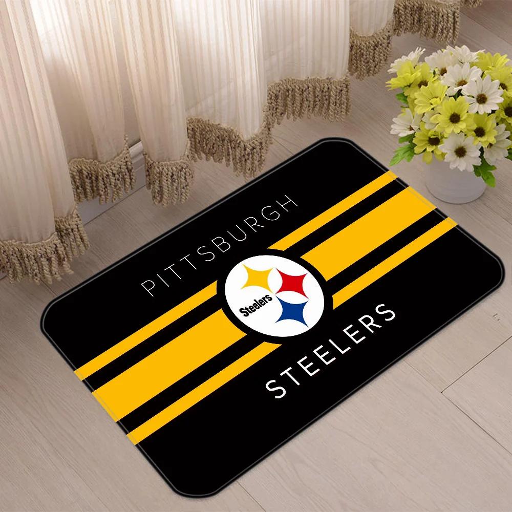 Carpets PittsburghS SteelerS Bath Rug Mat Rug for Bedroom Mats Kitchen Carpet for Bathroom Things to the Room Decoration Items