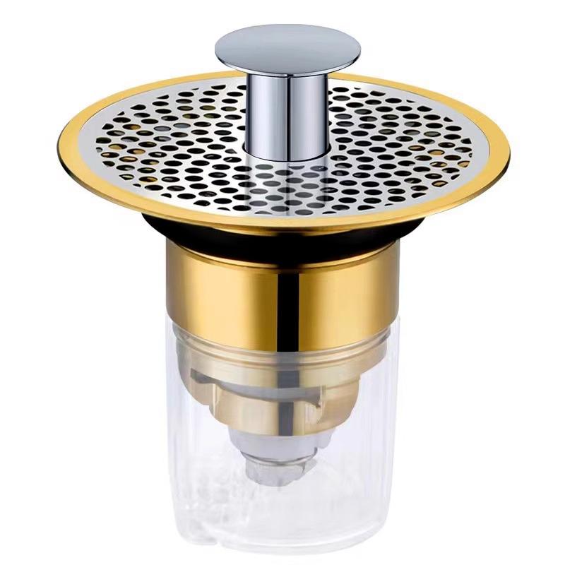 Copper Pop-up Basin Stopper & Anti-Clog Drain Filter