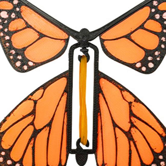 Wind Up Fluttering Butterfly Toy Flying Motion Butterfly Bookmarks with Rubber Band Mechanism Colorful Cardstock Wings