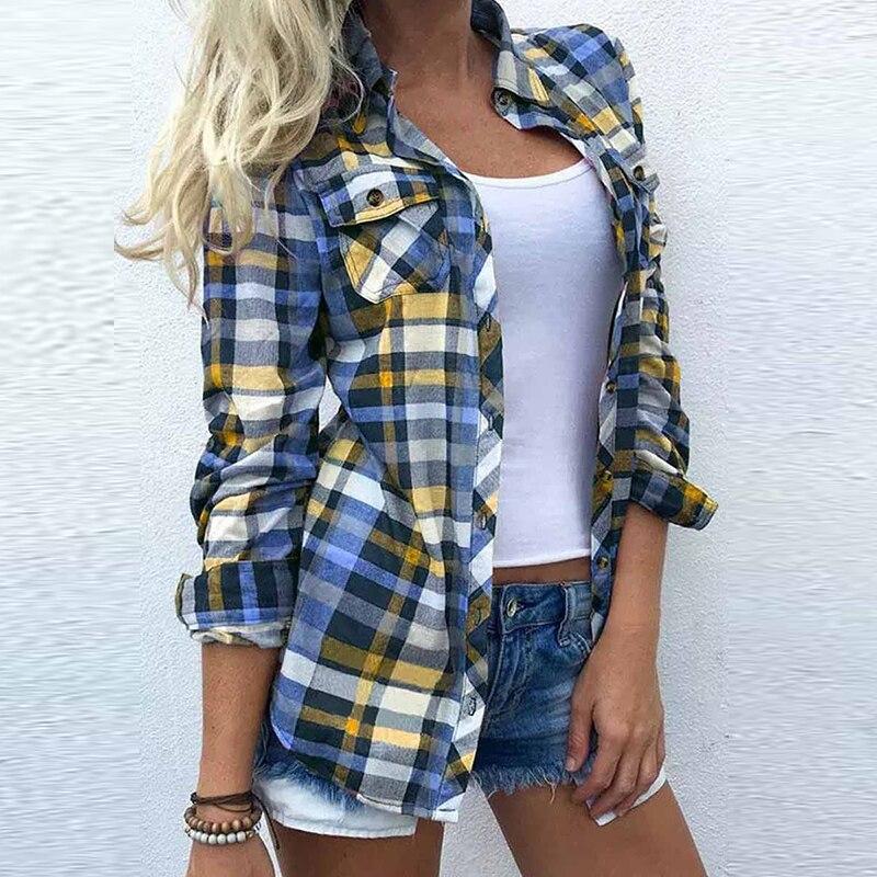 Buy 2022 Spring Colorful Plaid Print 