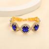 Wind Red, White, Blue And Black Crystal Bracelet, Super Flash Full Diamond Luxury Bracelet Women, Shiny Rhinestone Bracelet Hand Jewelry