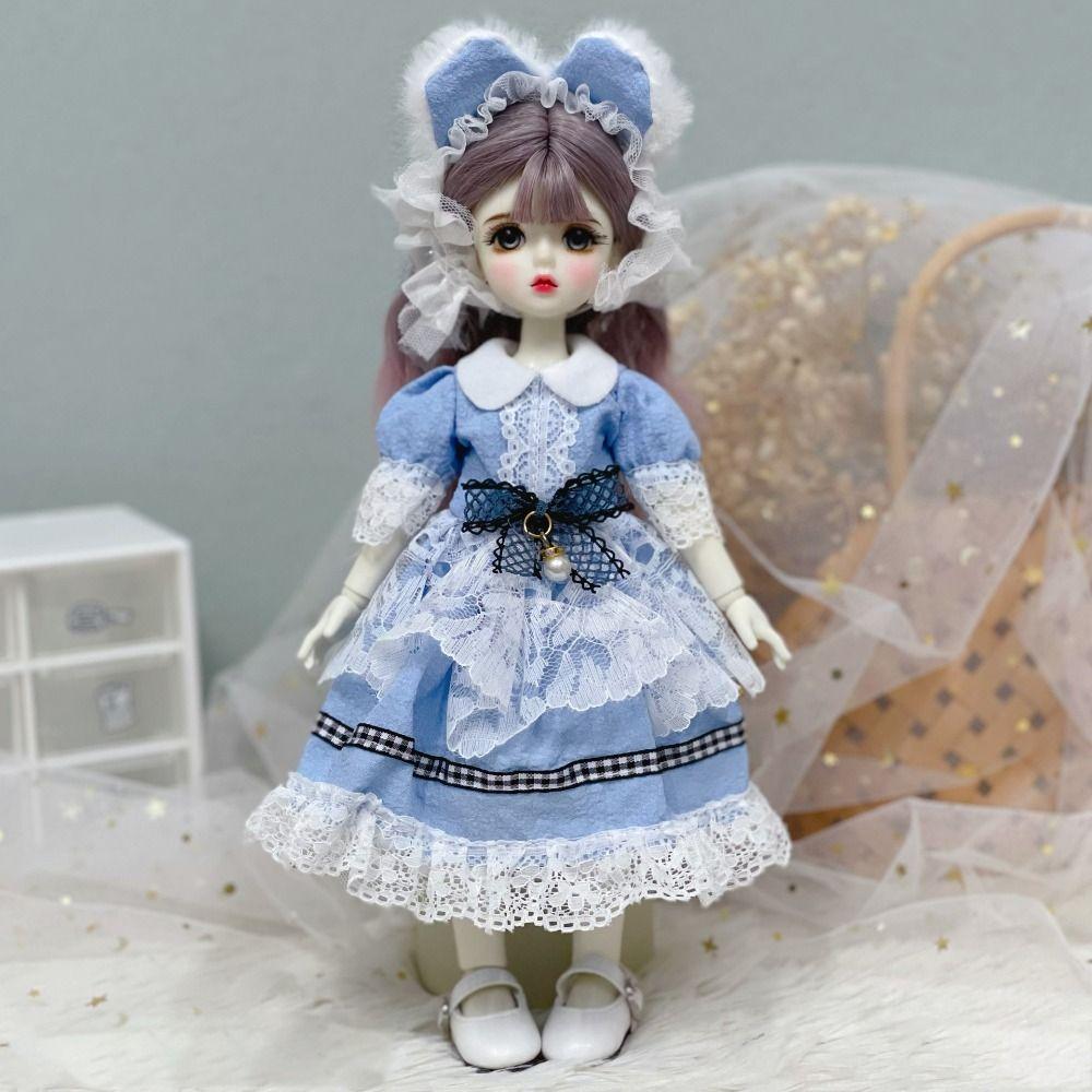 Lorita 1/6 BJD Doll Clothes with Headwear Toy Accessories Fashion Girl Birthday Gift  Children