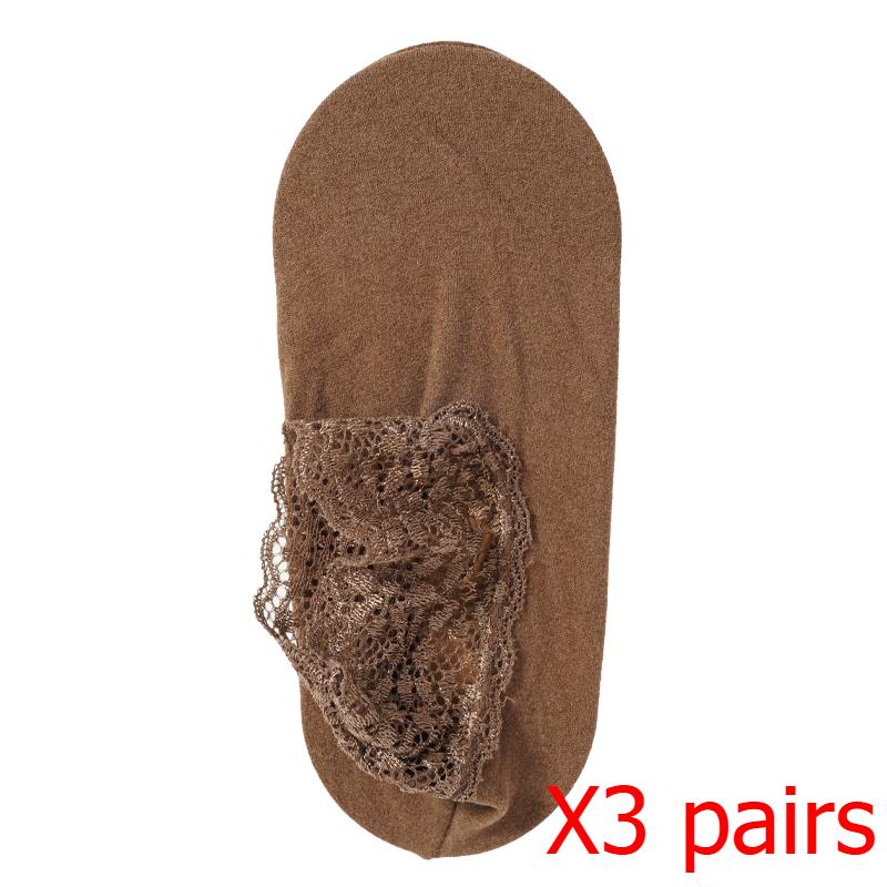 Women's Autumn Winter Thickened Warm Fleece Socks Lace Ankle Socks Non-slip Floor Socks