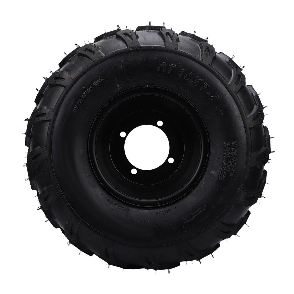 19x7 8 Wheel Rim Tire Assembly 4 Hole Robust Ply Structure ATV UTV Tire for Go Kart