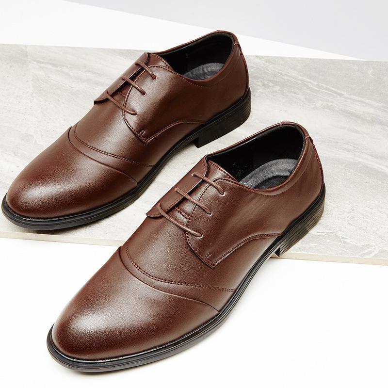 New Men's Casual Leather Shoes Men's British Style Business Formal Wear Genuine Leather All-Match Casual Men's Shoes