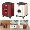 Trash Can Garbage Bin Decorative Modern Paper Basket Movable Wastebasket for Sunroom