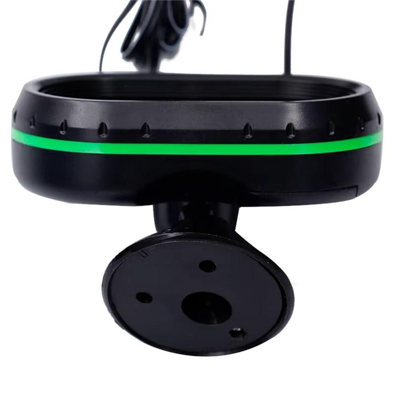 ABNO-Auto Digital 4 In 1 DC 12V Car Thermometer With Time Date Dual Temperature LED Display Monitor Featuring Backlight