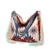 European and American Retro Bohemian Handmade Woven Flowing Silk Cotton and Linen Single Shoulder Large Bag for Women