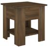  Coffee Table, Brown Oak 40x40x42 Cm, Wood-based Material