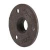 6 Stück 1/2 Zoll Schwarze Gusseisenrohrfittings Bodenflansch BSP-Gewinde-B61B