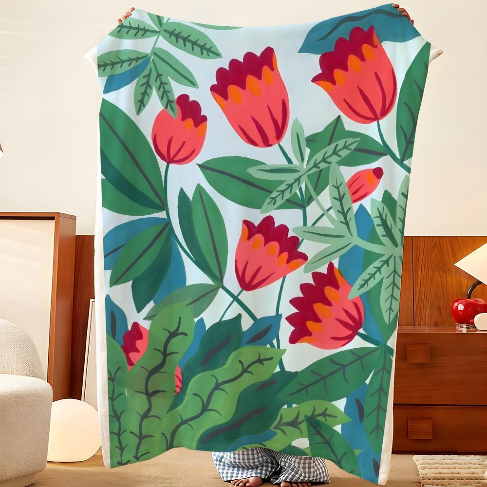 Artist A-Agathe S-Singer Throw Flannel Throw Blanket, Lightweight Cozy, Durable Washable Cute Cool