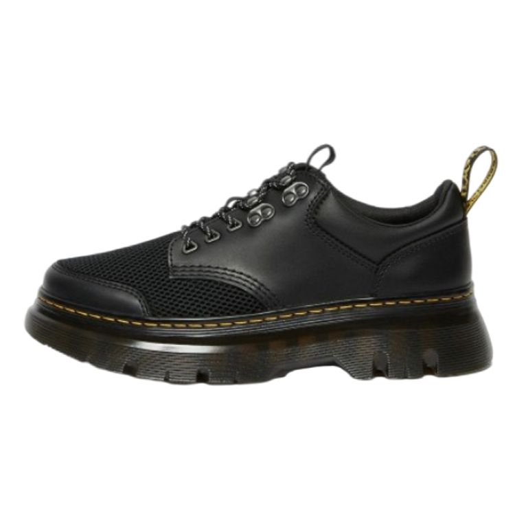 Dr. Martens Leather Mesh Lace-Up Low-Top Casual Shoes Unisex Casual Shoes Black 27393001