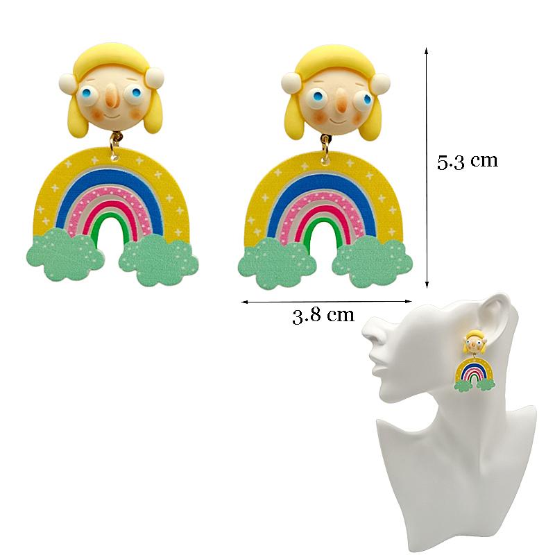 Top Sale Fashion Colourful Dangle Earrings for Women Accessories Stud Earring Pendientes New In Resin Earings
