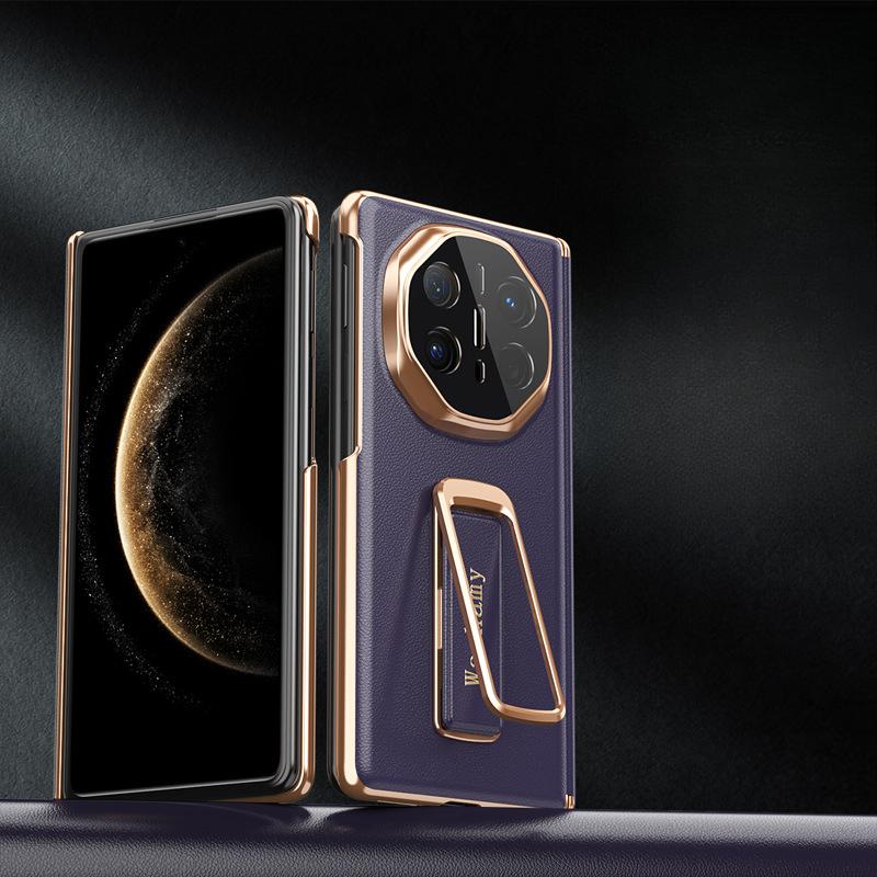 

Подходит для чехла для мобильного телефона Huawei Matex6 Складной центральный вал Противоударный Версия для коллекционеров X5 Вращающийся кронштейн X3 Кожаный чехол для бизнеса Huawei Mate X3