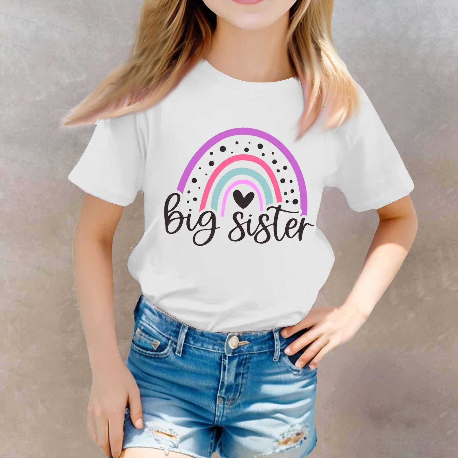 

Toddler Girl Boy T-Shirts Kids Top Boys And Girls Printed Short Sleeved T-shirt 140 білий