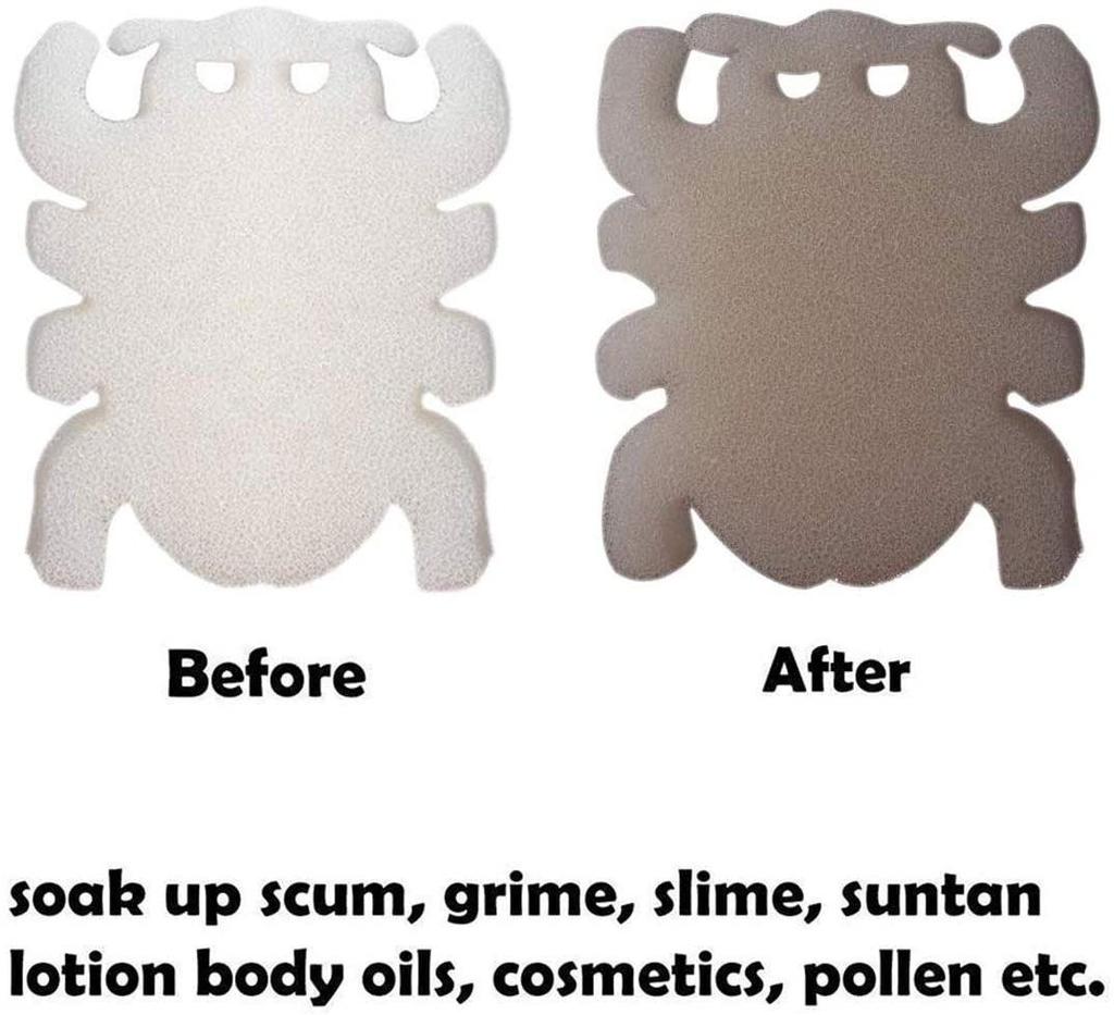 2 stk Scumbug (tm) Oljeabsorberende svamp fortærer skum, slim og smuss fra bassenger og spa