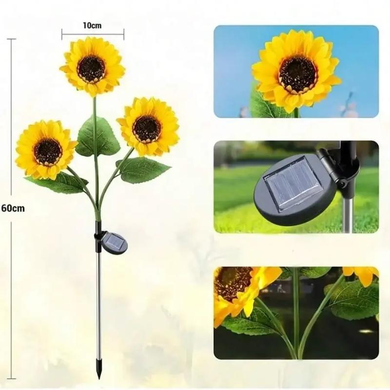 LED Solar Sunflowers Flower Light Home Decorative Flower Lights Garden Decoration Lawn Lamp Waterproof Landscape Light