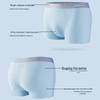 Langsah Men's Ice Silk Antibacterial Boxer Briefs 3-Pack