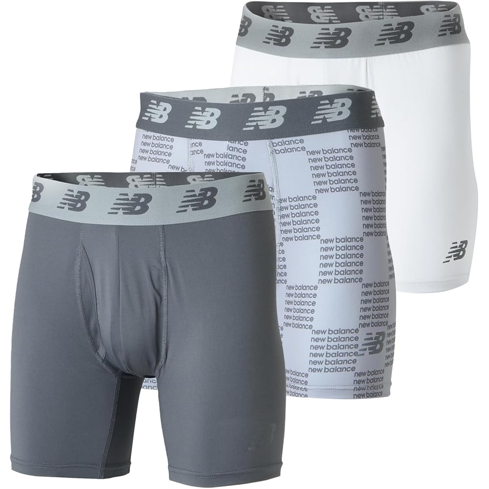 New Balance Premium Boxer Briefs 6 Inch Quick Dry 3 Pack Men s Underwear