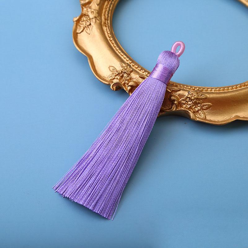 10pcs 8cm Ice Silk Tassel Charms Brush Pendant Crafts For Diy Jewelry Making Accessories Handmade Bracelet Earring Decor Crafts