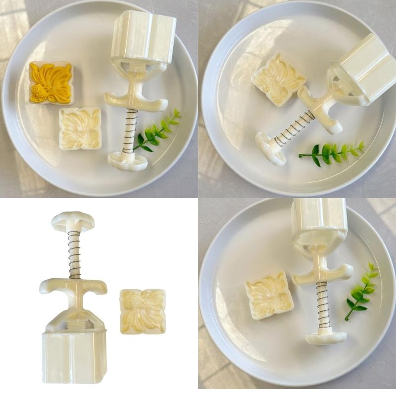 Cake Molds Dessert Press Tool Fish Shape Pastry Tool ABS Texture Pastry Moulds Baking Supplies Suitable for Dessert