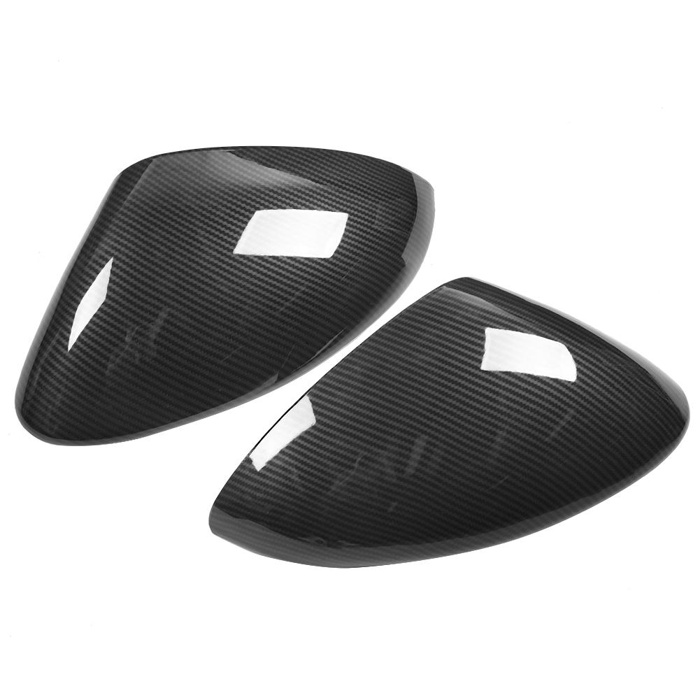 Car Side Rearview Mirror Housing Cap Carbon Fiber Style Fits for Alfa Romeo Stelvio 17 20