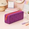 Pencil Case Silicone Case, Cute Heart Star Shape Large Pouch, Supplies Bag Soft Pen for Students, School Stationery Organizer Capacity