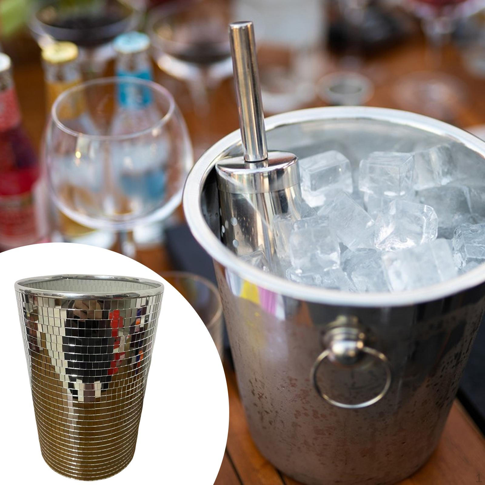 

Glass Ice Bucket Drink Chiller Wedding Gift Accessories Beer Bottles Container for Picnic