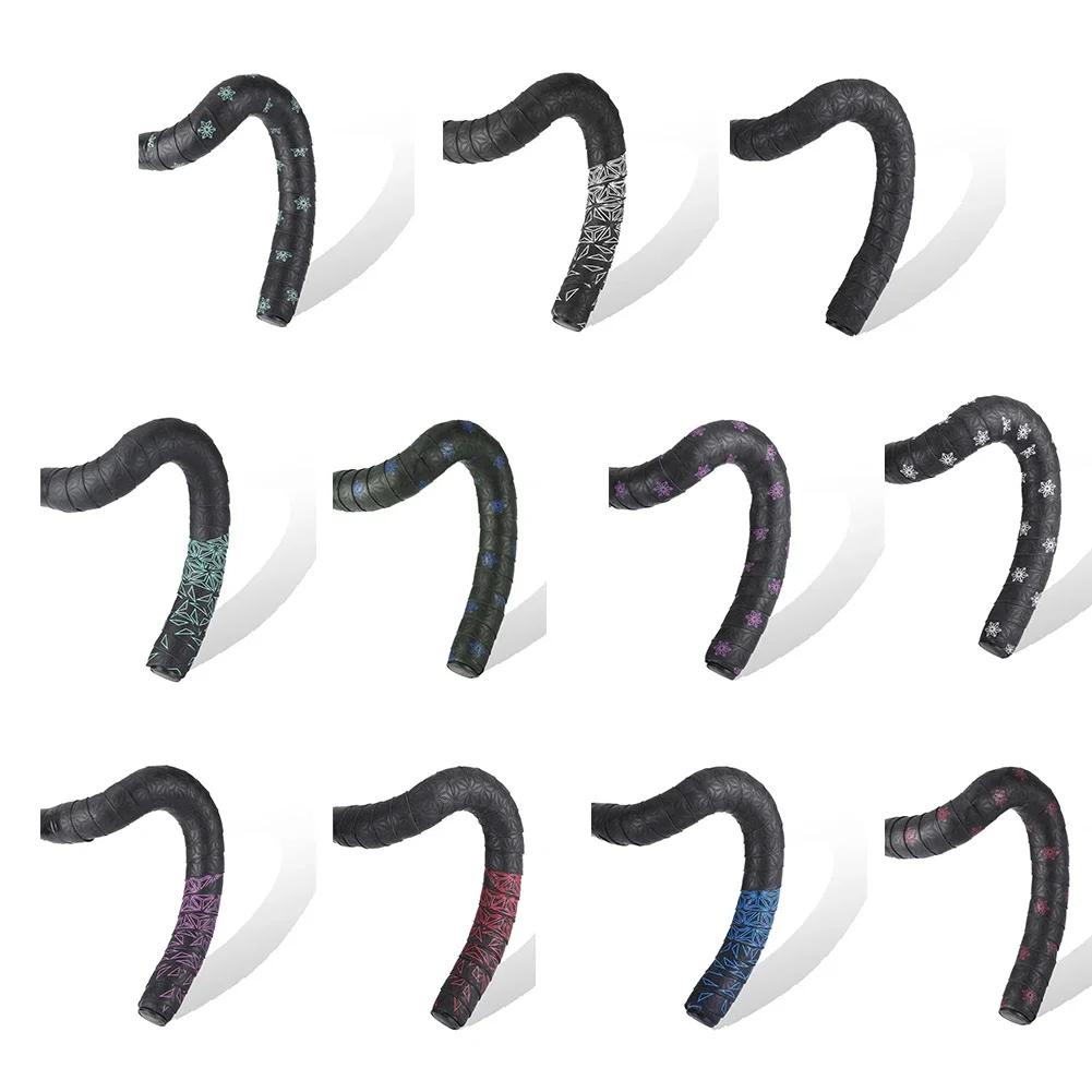 1/2Pcs Anti-Slip Handlebar Tape PU Road Bike Shock Absorption Handle Bar Tape With Bar End Plugs For Bicycle Racket Cycling Tools