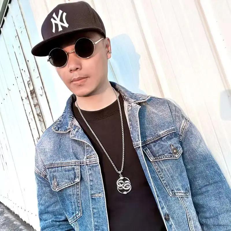 Punk Double Ouroboros Pendant Gothic Animal Eternal Snake Necklace Men Cool Hip Hop Trendy Party Jewelry