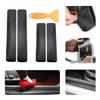 Car Plate Scuff Door Sill 5D Sticker Protector Accessories Carbon Fiber 4X