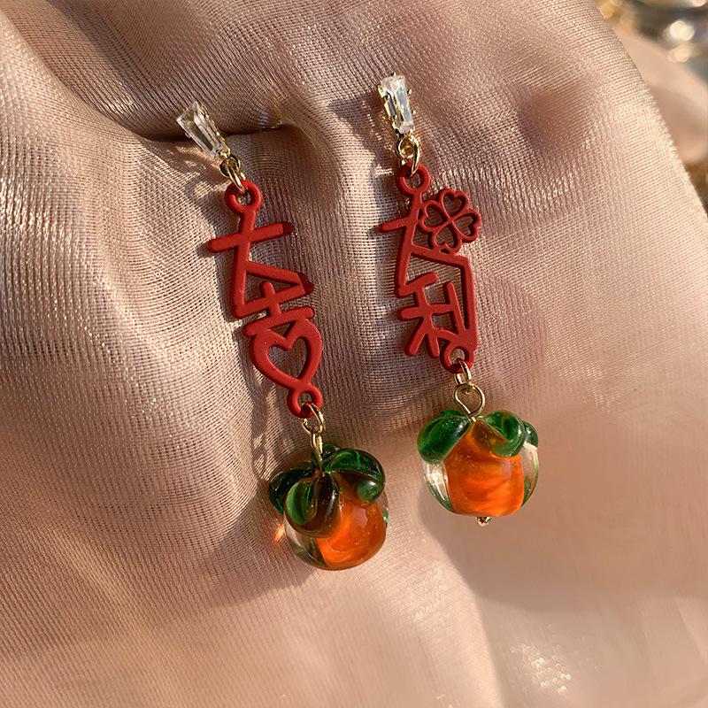 Christmas Red Bow Drop Earring For Women Exquisite Temperament Bowknot Snowflake Long Earrings Girls New Year Party Jewelry Gift