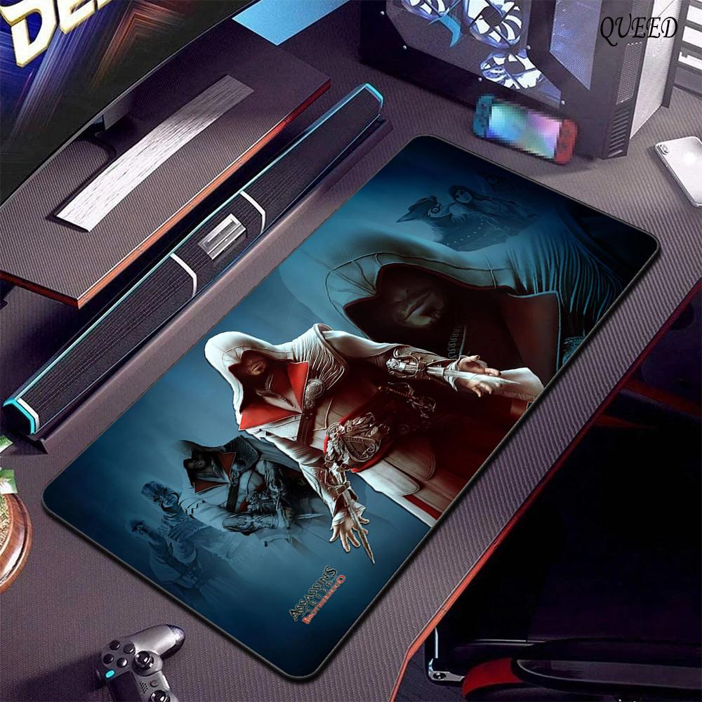 900x400 Large Mouse Pad A-Assassin S -Creed Gaming Mousepad Speed Desk Mat Laptop Gaming Mats For Office Carpet Desk Accessories