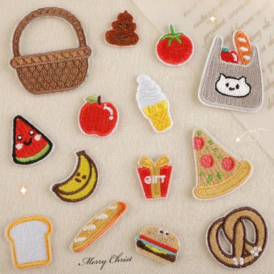 Embroidery Patch DIY Accessories Cartoon Food Clothing Accessories Embroidery Patch Cloth Sticker
