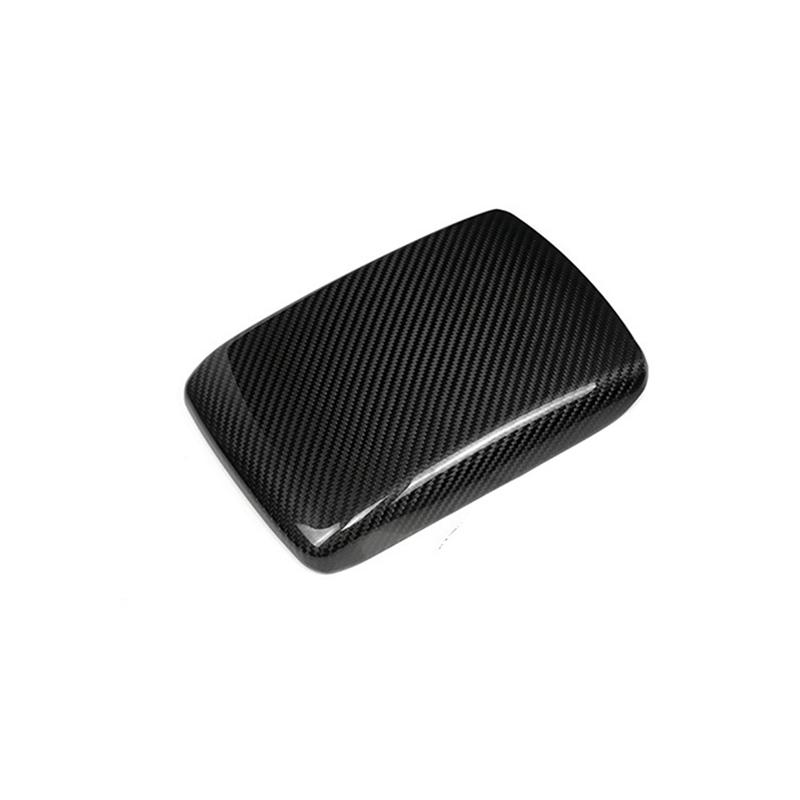 Real Carbon Fiber Car Rear Armrest Box Cover Interior Trim Sticker Spare Parts Parts For Subaru WRX/WRX STI