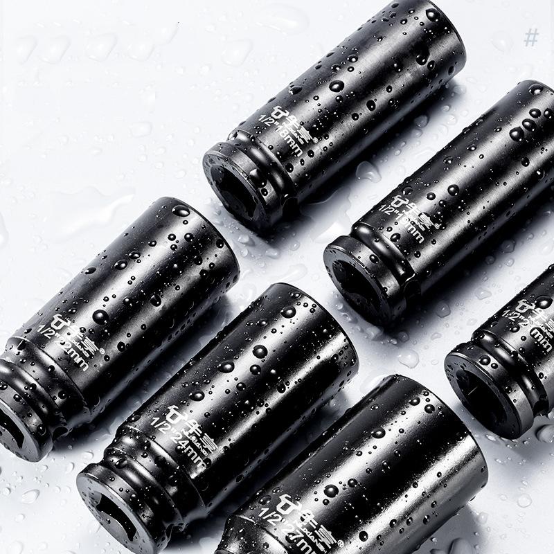 8-28mm Impact Wrench Socket Square Driver Head 1/2" Impact Socket Lengthed Adapter Wrench Head Hexagon Electrical Wrench Socket