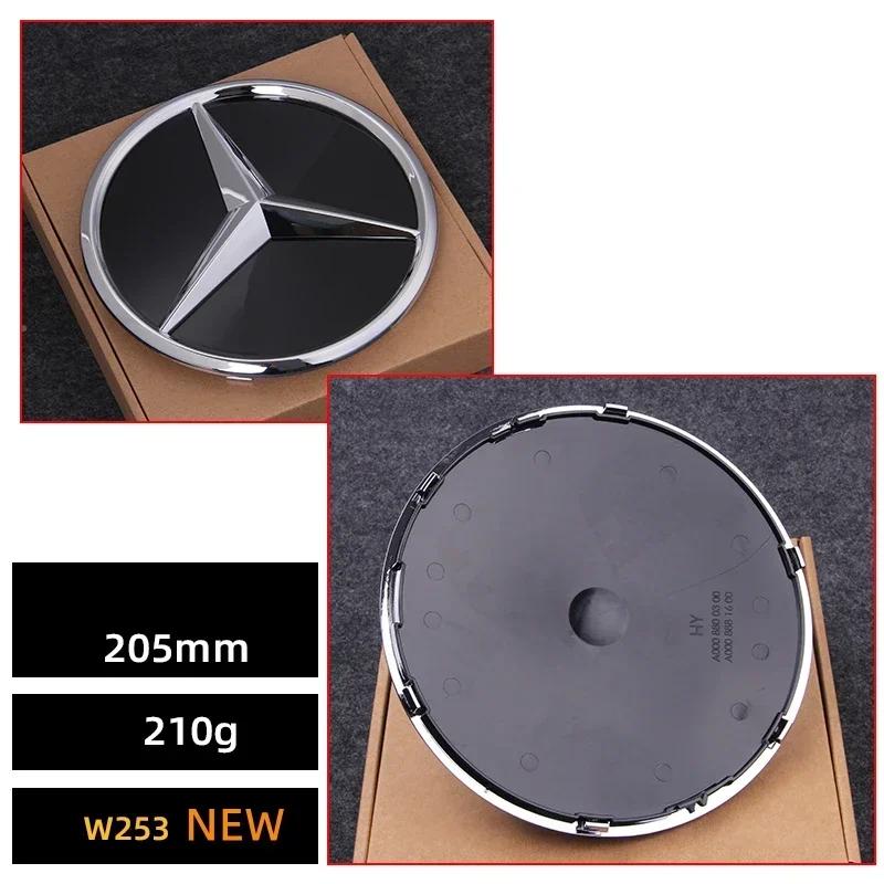Car Front Grille Emblem Star Badge Logo Chrome black Silver 3D Mirror Mercedes Benz AMG W205 W204 W253 W213 W206 W166 gle glc UK1