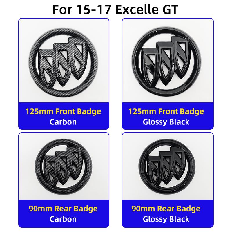 2pcs 3D ABS Car Front Grille Rear Trunk Logo Emblem Sticker For Buick Excelle GT Envision LaCrosse Regal Verano GL6 Badge