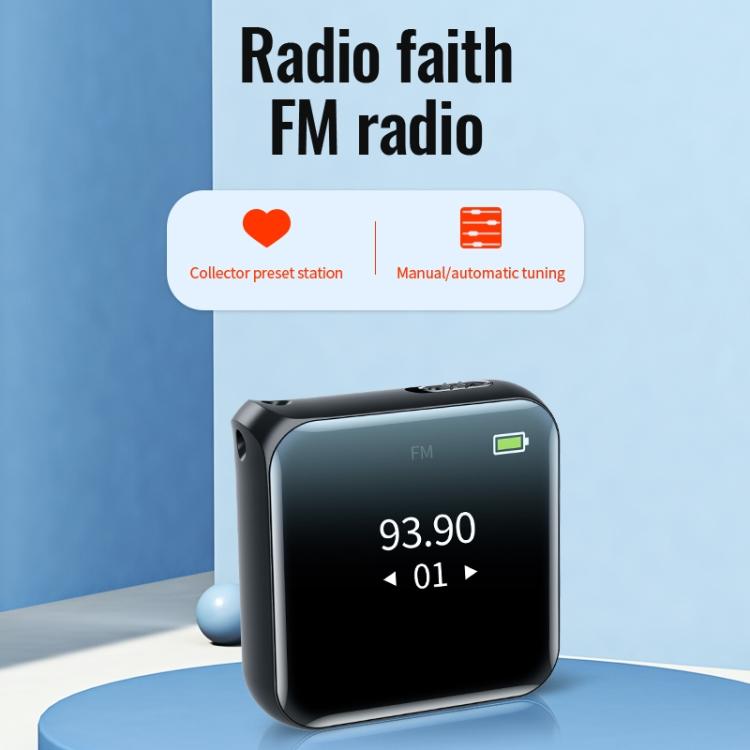 4GB / 8GB /16GB / 32GB / 64GB / 128GB 1.44 Inch Screen MP3 Music Player Radio Alarm Clock E-book Voice Sound Recorder