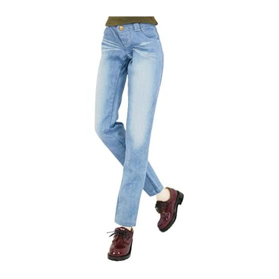 

[Petite Marie] 1/3 DD Compatible Okayama Processing Boyfriend Jeans Light Blue KOJIMA Processing Jeans Processing Low Rise Roll Up Stretch Denim
