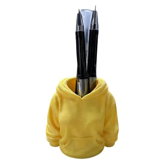 3D Printed Hoodie Pen Holder, Makeup Brush Organizer for Desk, Creative Sweatshirt Shape Pencil Storage Container, School Office Supplies