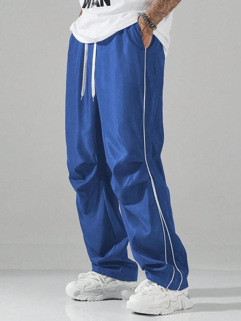 Men's Retro American High Street Ski Pants - Hong Kong Style Loose Straight Leg Trousers