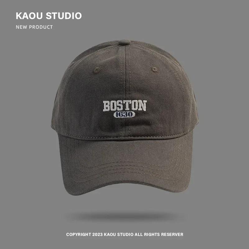 

Large Size 65cm Ins Embroidered Peaked Cap Korean Style Versatile Curved Brim Trendy Men s Spring Autumn trend Baseball Caps 59-65cm сірий