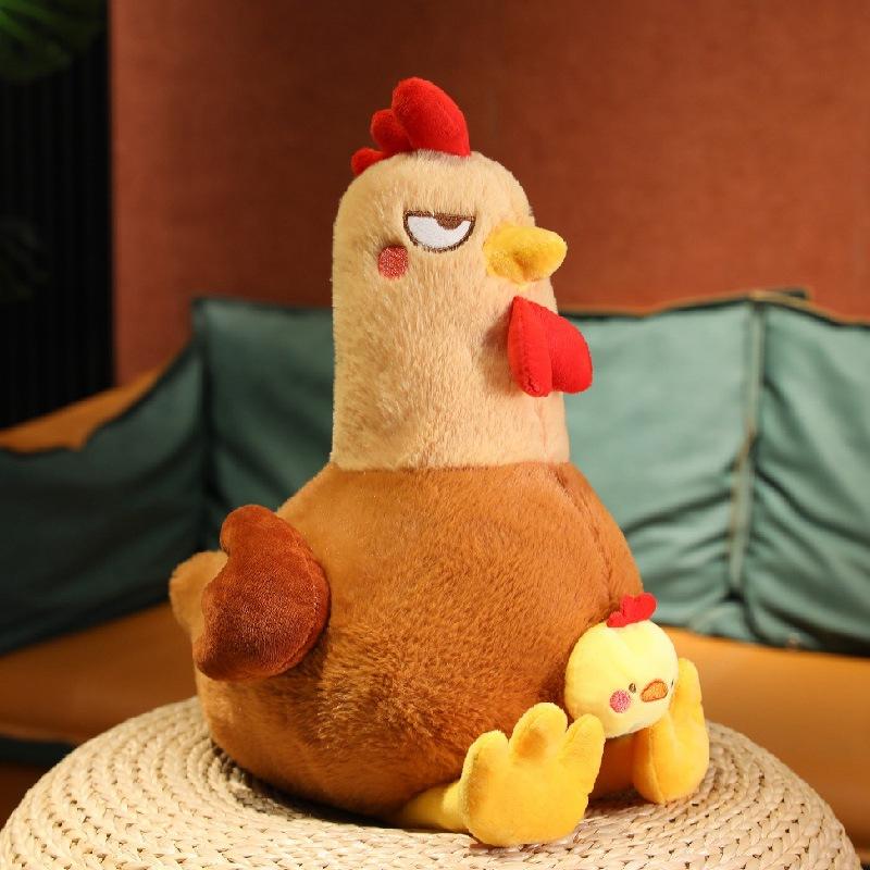 InCreative Funny Big Cock Plush Toy Doll Cute Chicken Doll Chicken Doll Chicken Couple Birthday Gift Plush