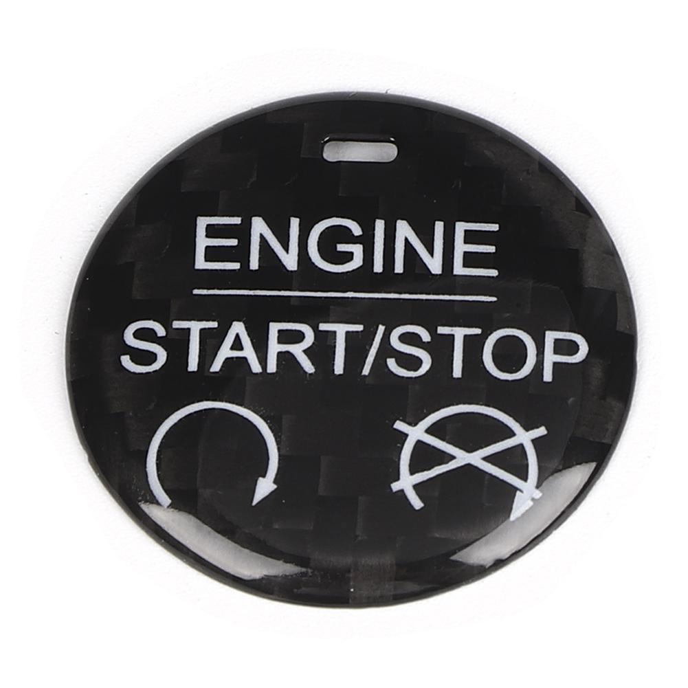 Left Hand Drive Carbon Fiber Start Stop Button Trim Decoration Fit for Ford Mustang 2015 2019