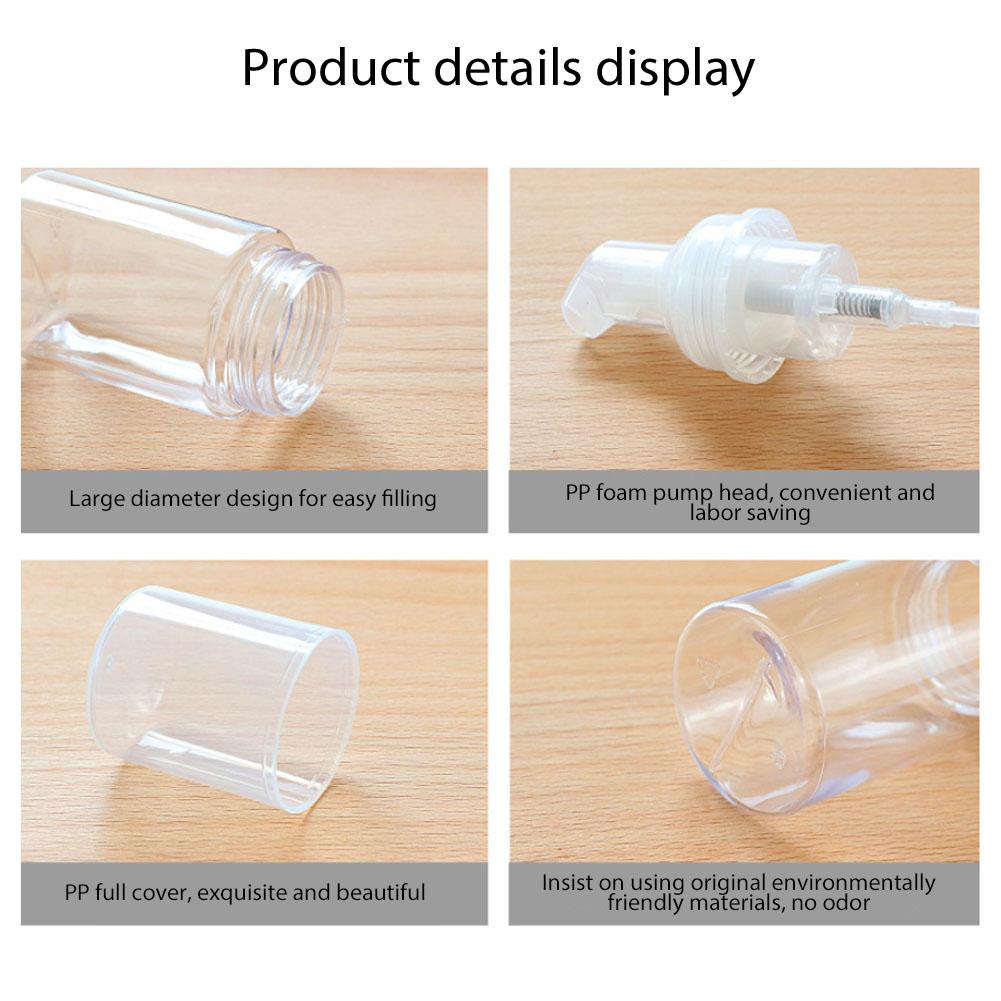 Portable Mousse Foaming Empty Bottle Refillable Travel Dispenser Container